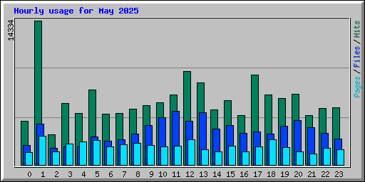 Hourly usage for May 2025