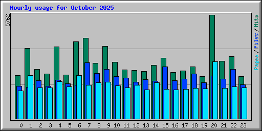 Hourly usage for October 2025