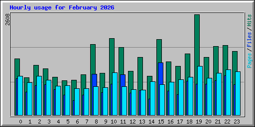 Hourly usage for February 2026