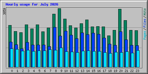 Hourly usage for July 2026